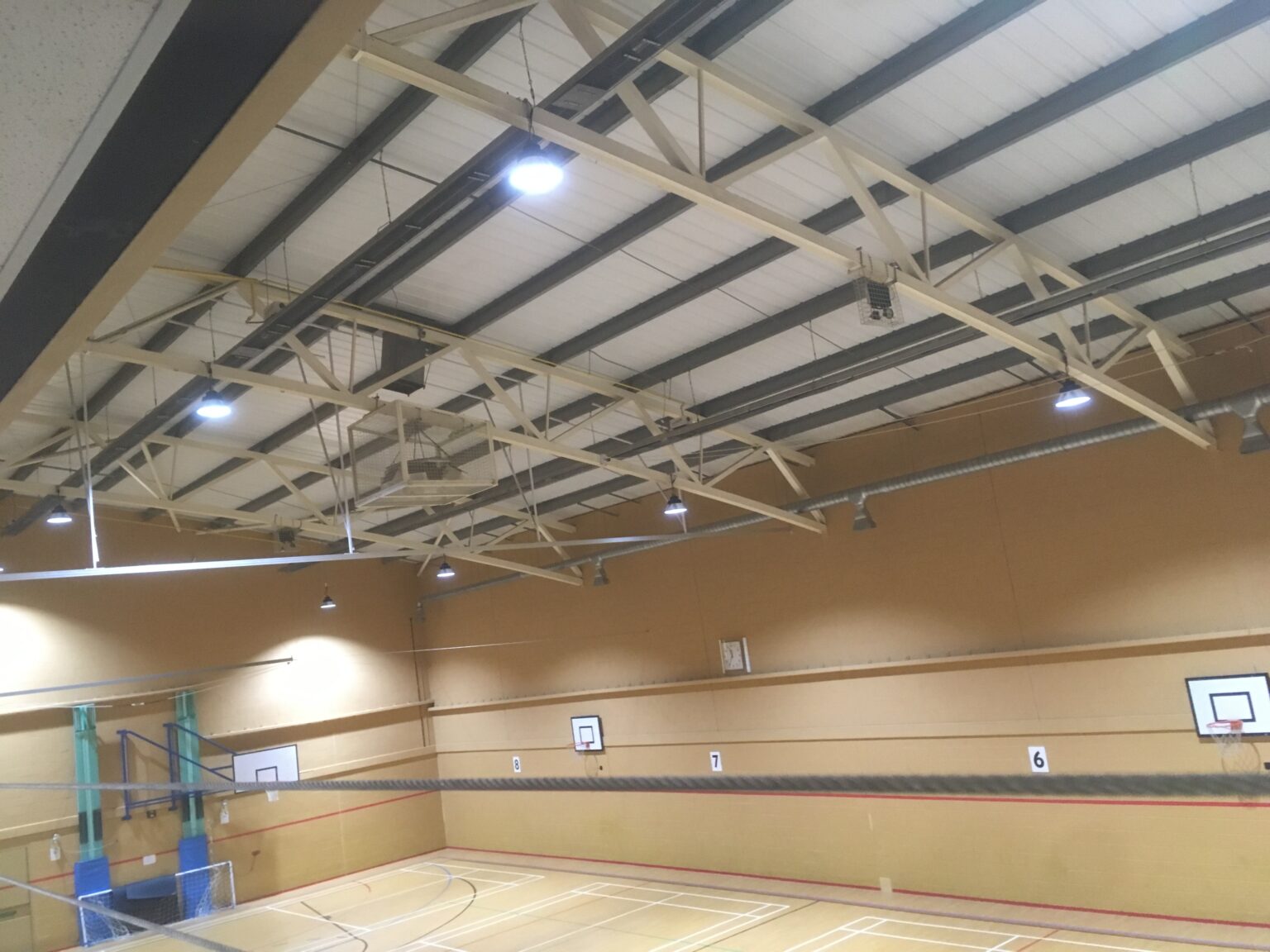 New Sports Hall Led Lighting at Tunbridge Wells Sports Centre in Kent