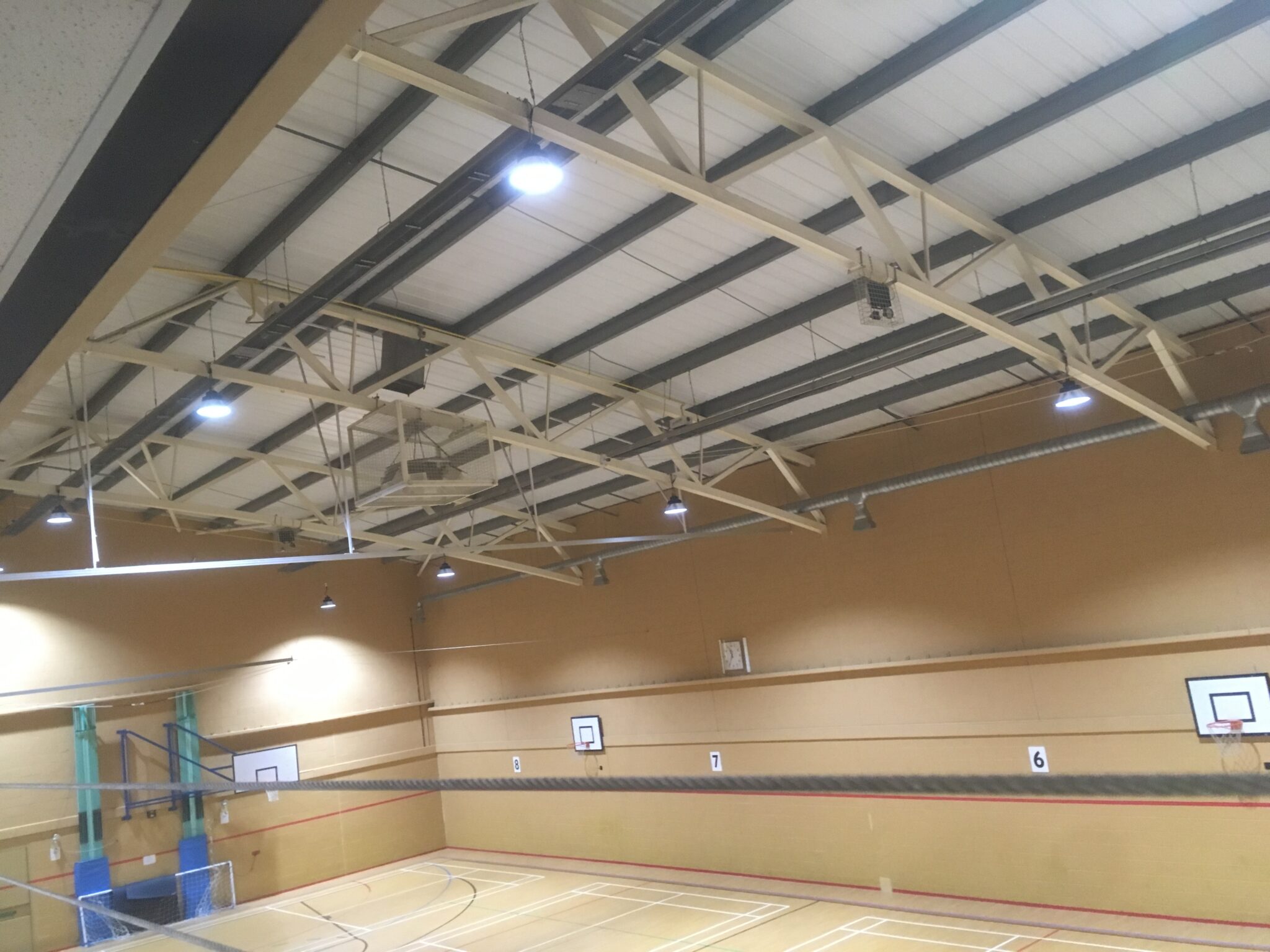 New Sports Hall Led Lighting at Tunbridge Wells Sports Centre in Kent